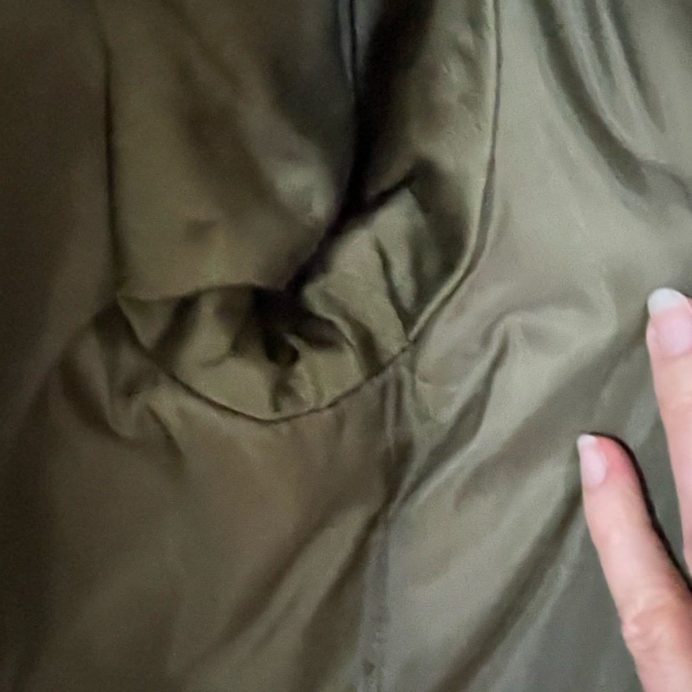 Worthington Womens Olive Green ThermoLite Lined Trenchcoat Size 8 - Picture 10 of 11